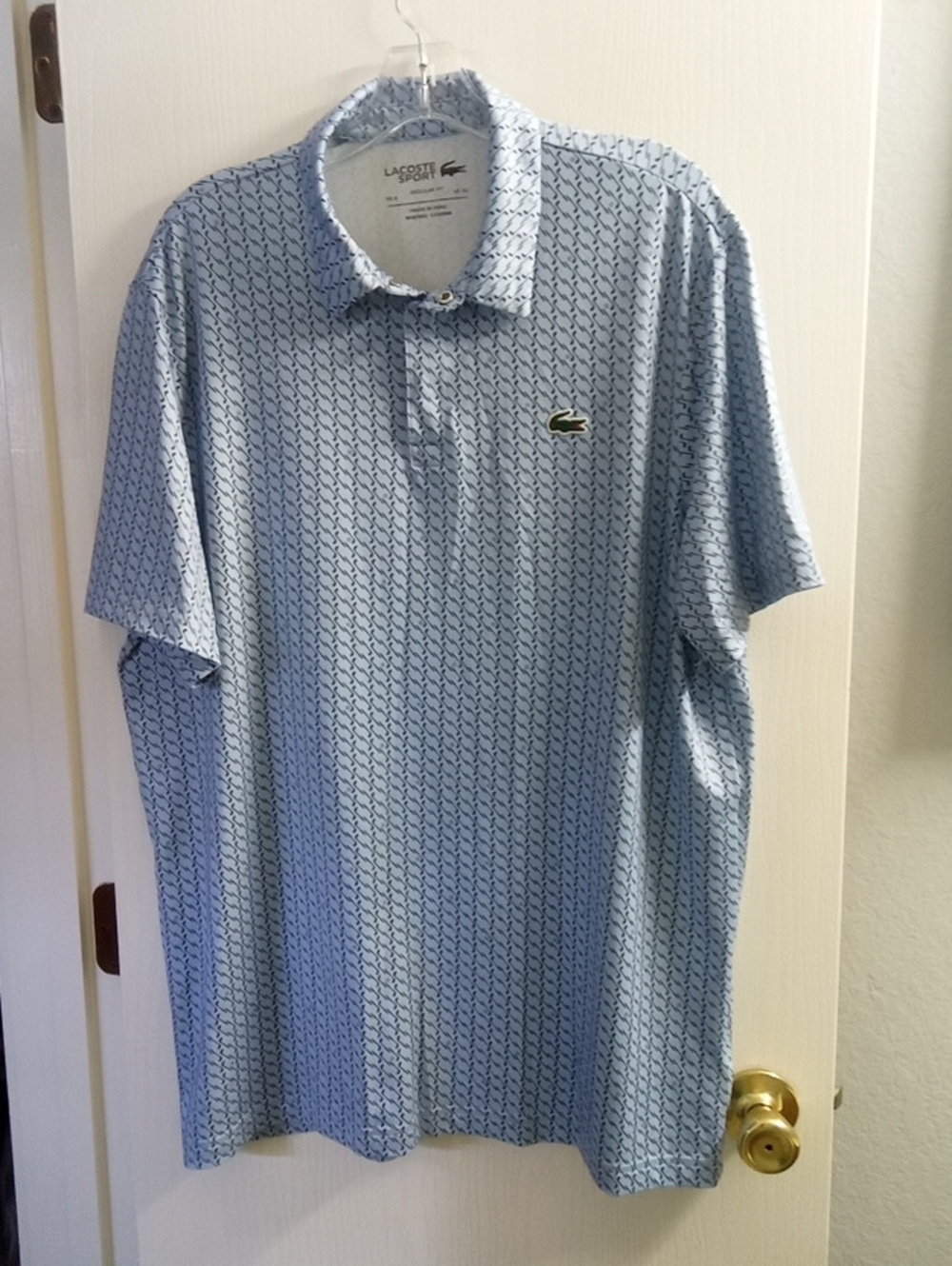 Lacoste Light Blue Patterned Men’s Polo